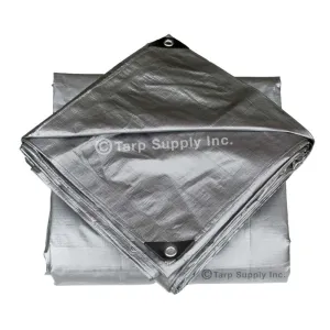 10' x 20' Heavy Duty Silver Poly Tarp