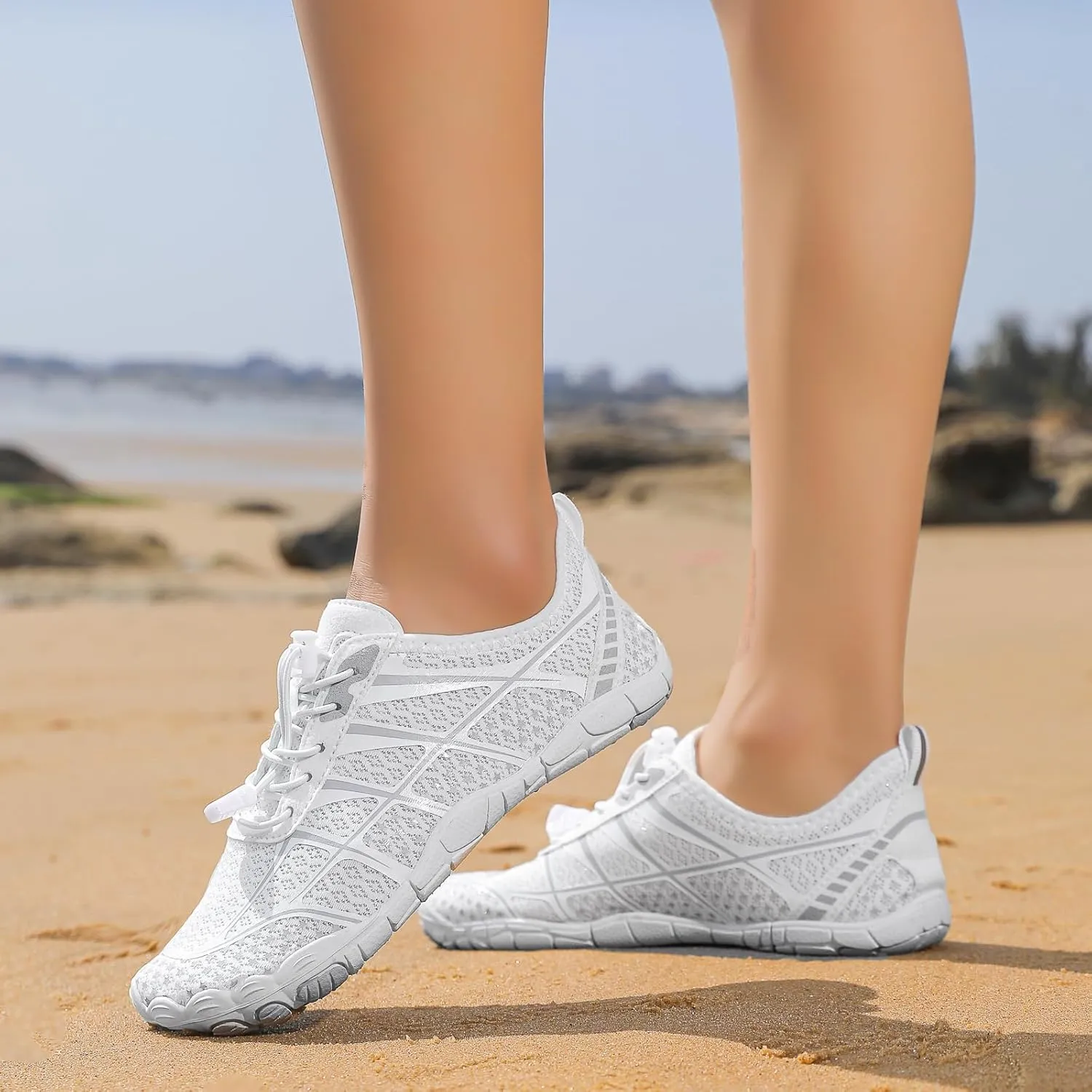 2025 New Hike Barefoot Shoes for Women Men,Outdoor Quick-Dry Swimming Trail Water Shoes,Non-Slip Water-Resistant Athletic Hiking Footwear,Wide Toe Box Comfortable Adjustable Grounded Footwear