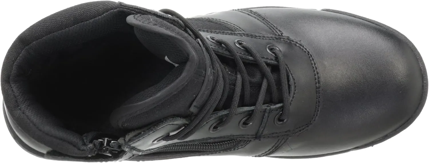 4205 Dura-Max Mid-Zipper Tactical Black Leather Boots 6-inch