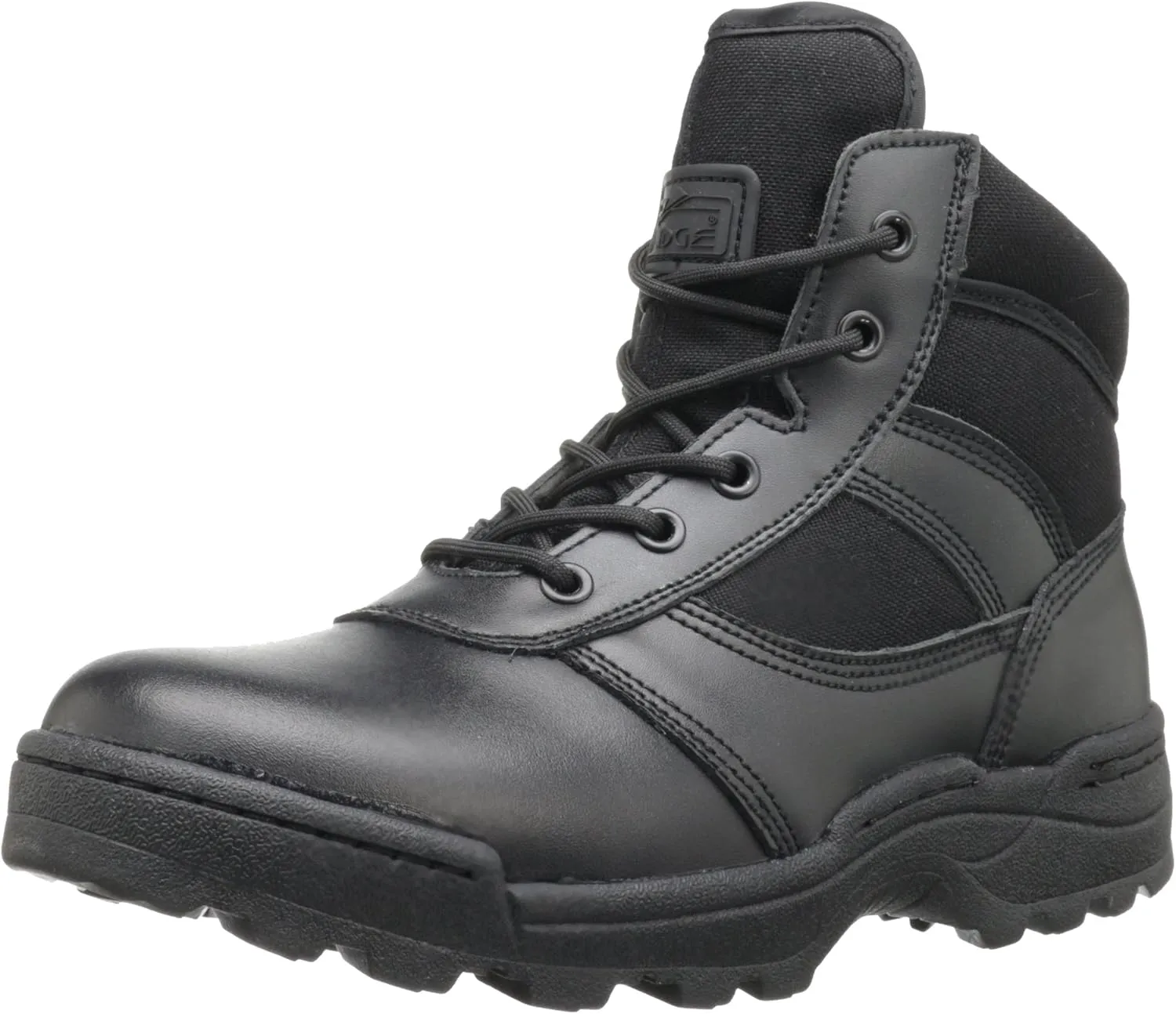 4205 Dura-Max Mid-Zipper Tactical Black Leather Boots 6-inch