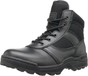 4205 Dura-Max Mid-Zipper Tactical Black Leather Boots 6-inch