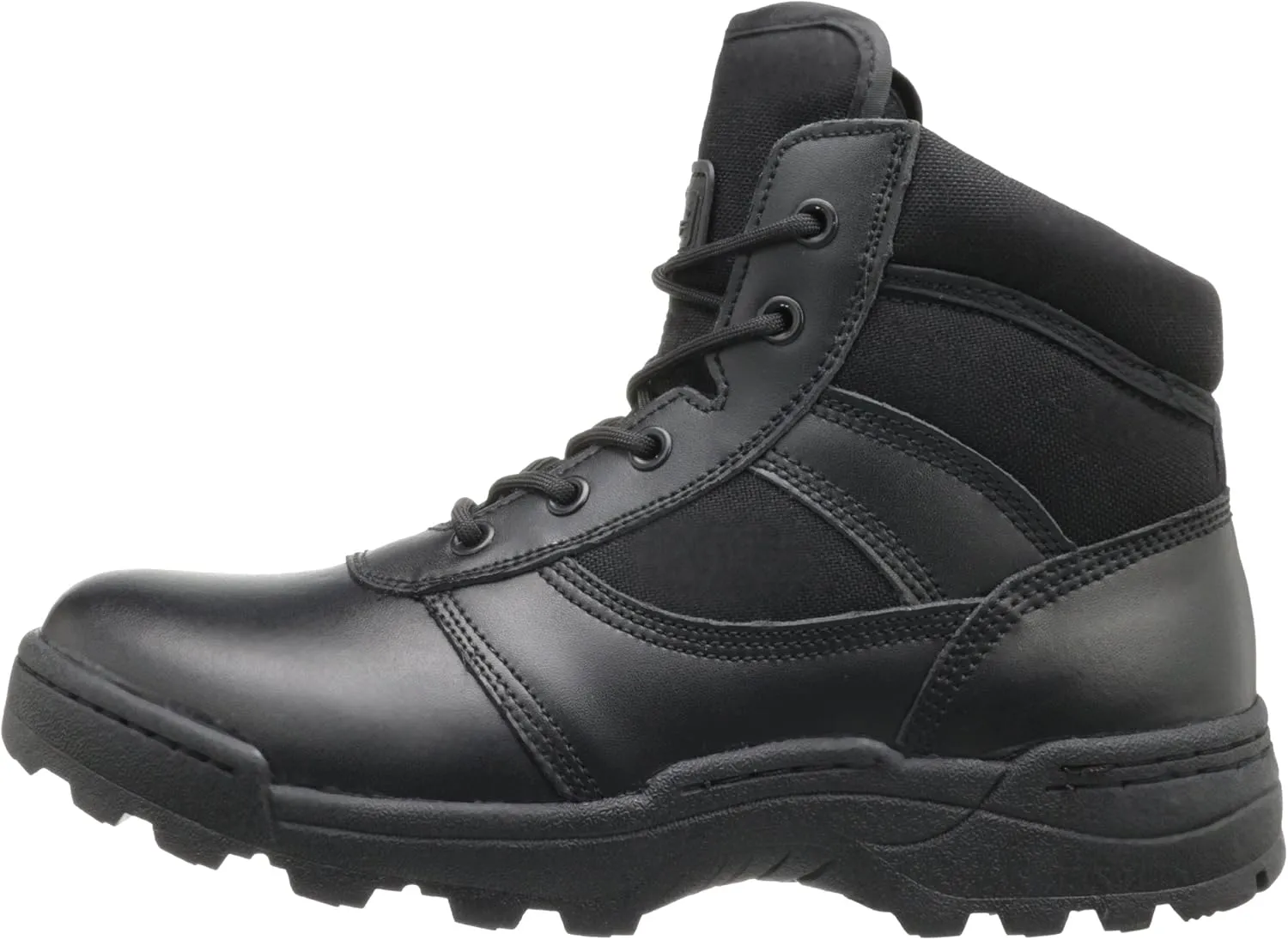 4205 Dura-Max Mid-Zipper Tactical Black Leather Boots 6-inch