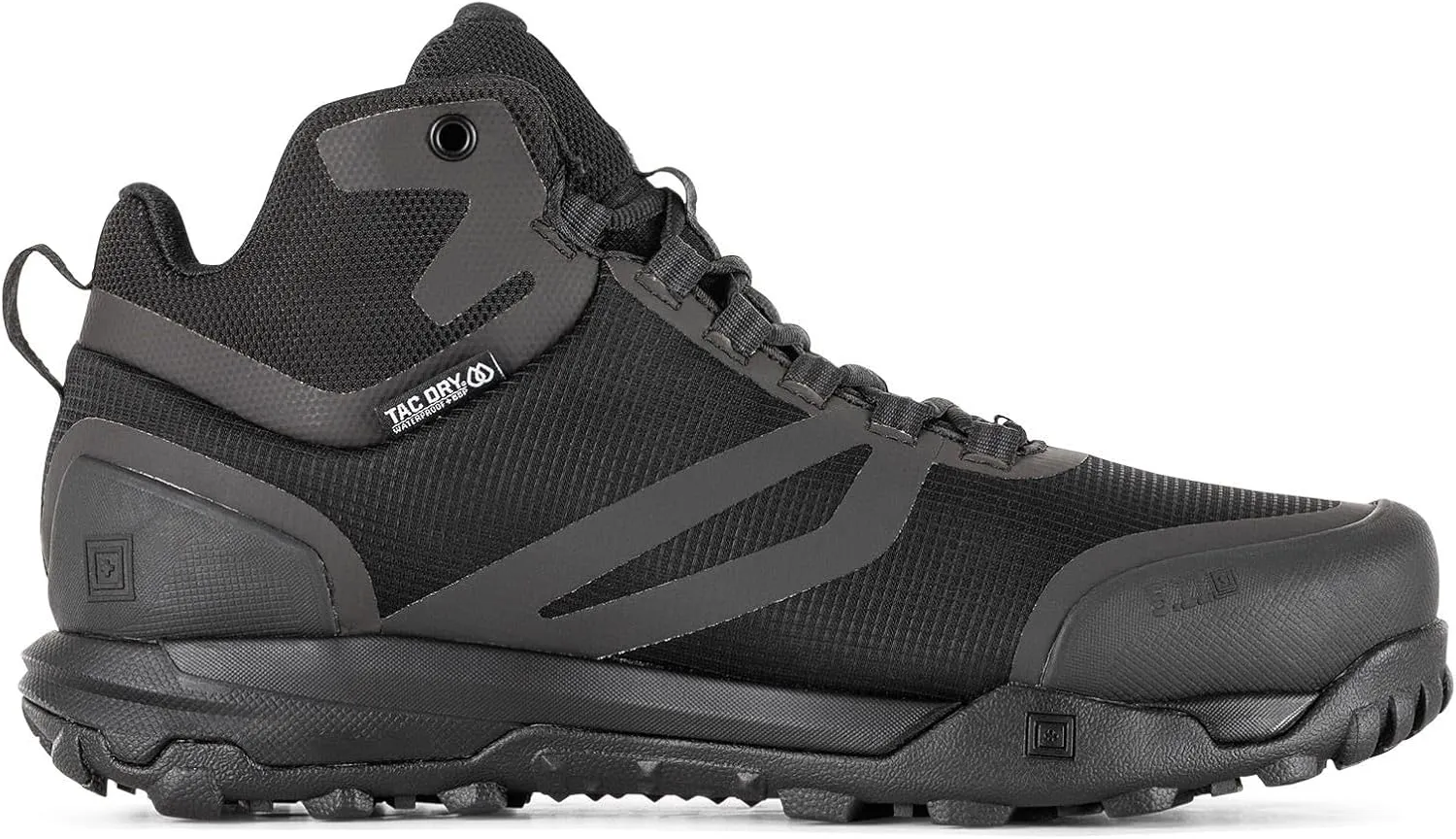 5.11 Tactical Mens A/T All-Terrain Mid-Height Ankle Work Boots, Black, 7 Regular, Style 12446
