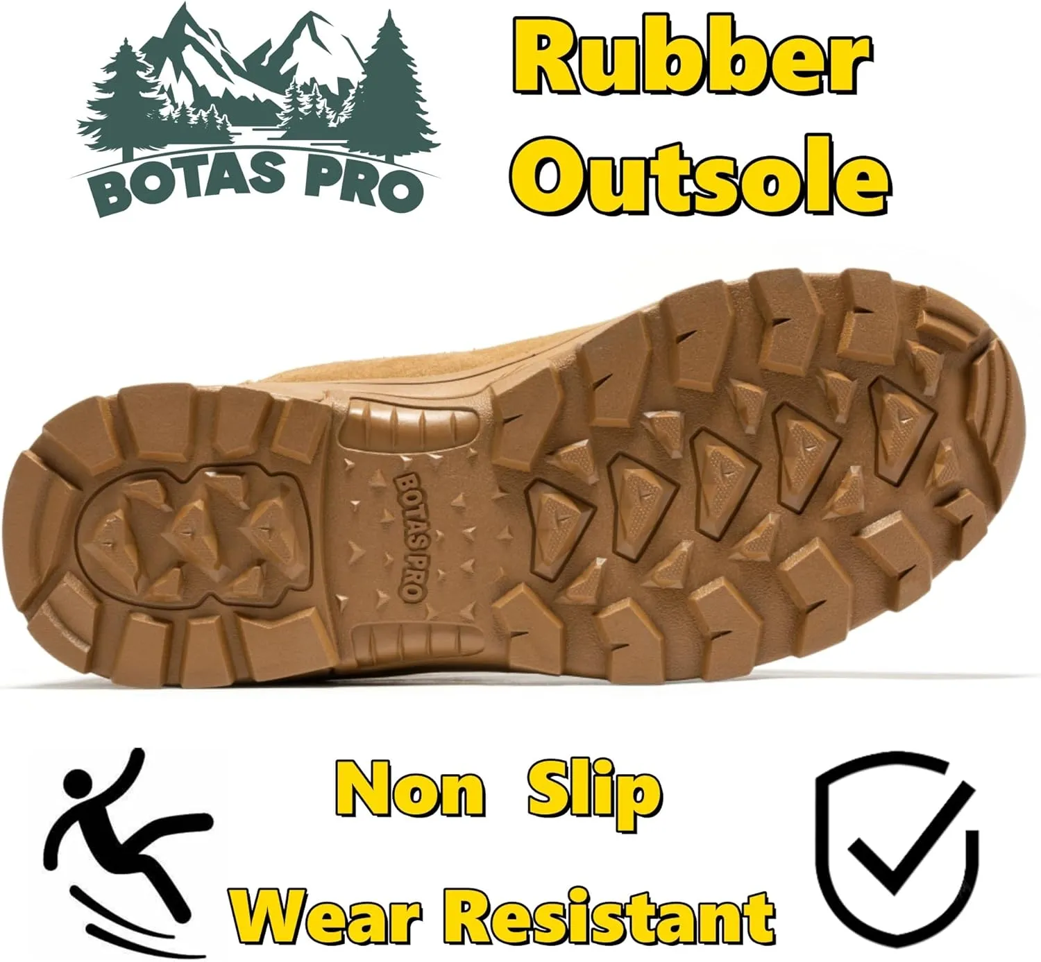 8 Inch Mens Lightweight Side Zip Tactical Boots, Comfortable Slip Resistant Rubber YKK Zipper Outdoor Hiking, EVA Cushioning Military Boot(BP401)