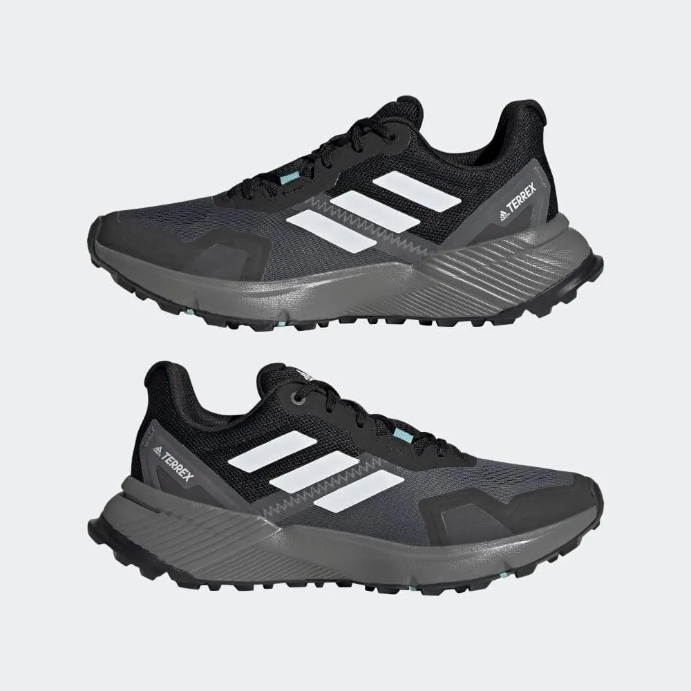 adidas Womens Terrex Soulstride Trail Running Sneakers Shoes - Black