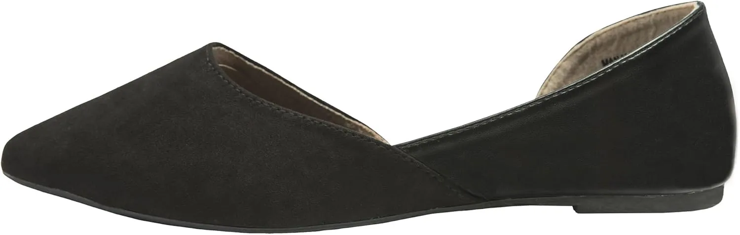Alpine Swiss Anya Womens DOrsay Pointed Toe Ballet Flats Dressy Slip On Comfortable Shoes