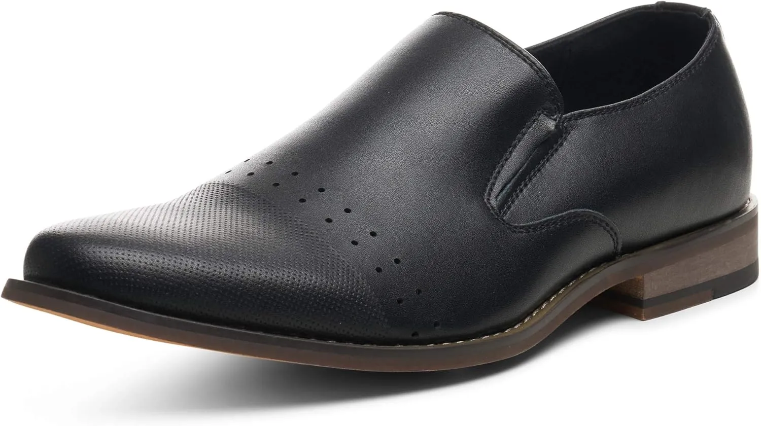 Alpine Swiss Double Diamond Mens Leather Slip-On Loafers Dress Shoes