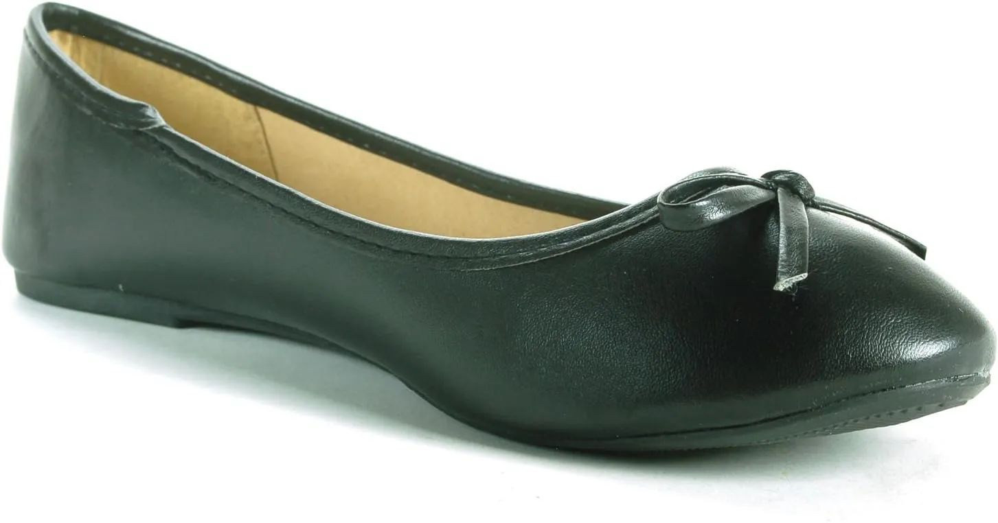 Alpine Swiss Iris Womens Ballet Flats Classic Bow Slip On Comfortable Shoes