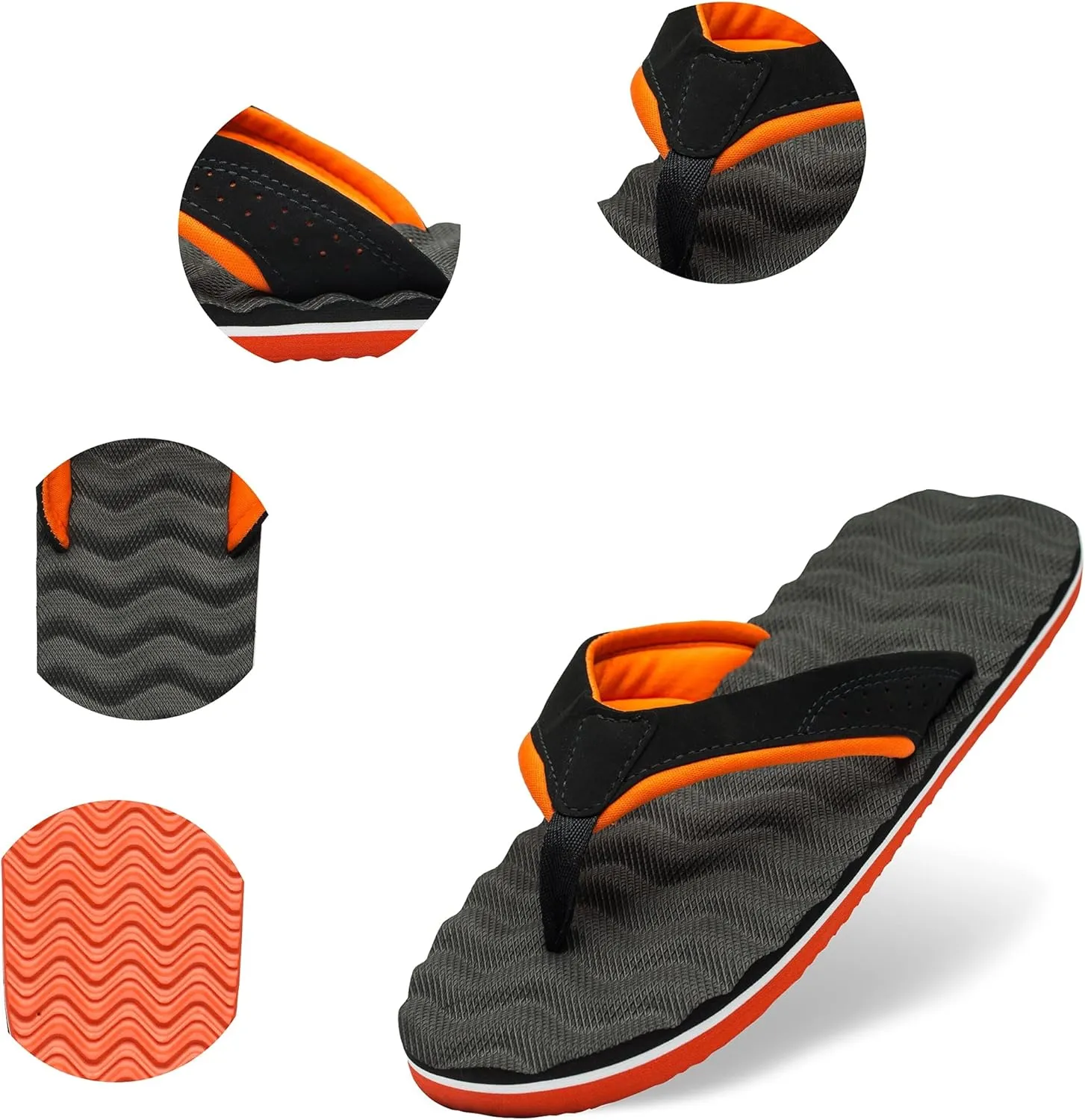Alpine Swiss Joel Mens Flip Flops Lightweight EVA Thong Sandals Beach Shoes