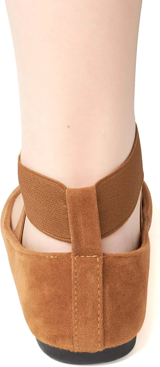 Alpine Swiss Peony Womens Ballet Flats Elastic Ankle Strap Shoes Slip On Loafers - Order 1 Size up Runs Small