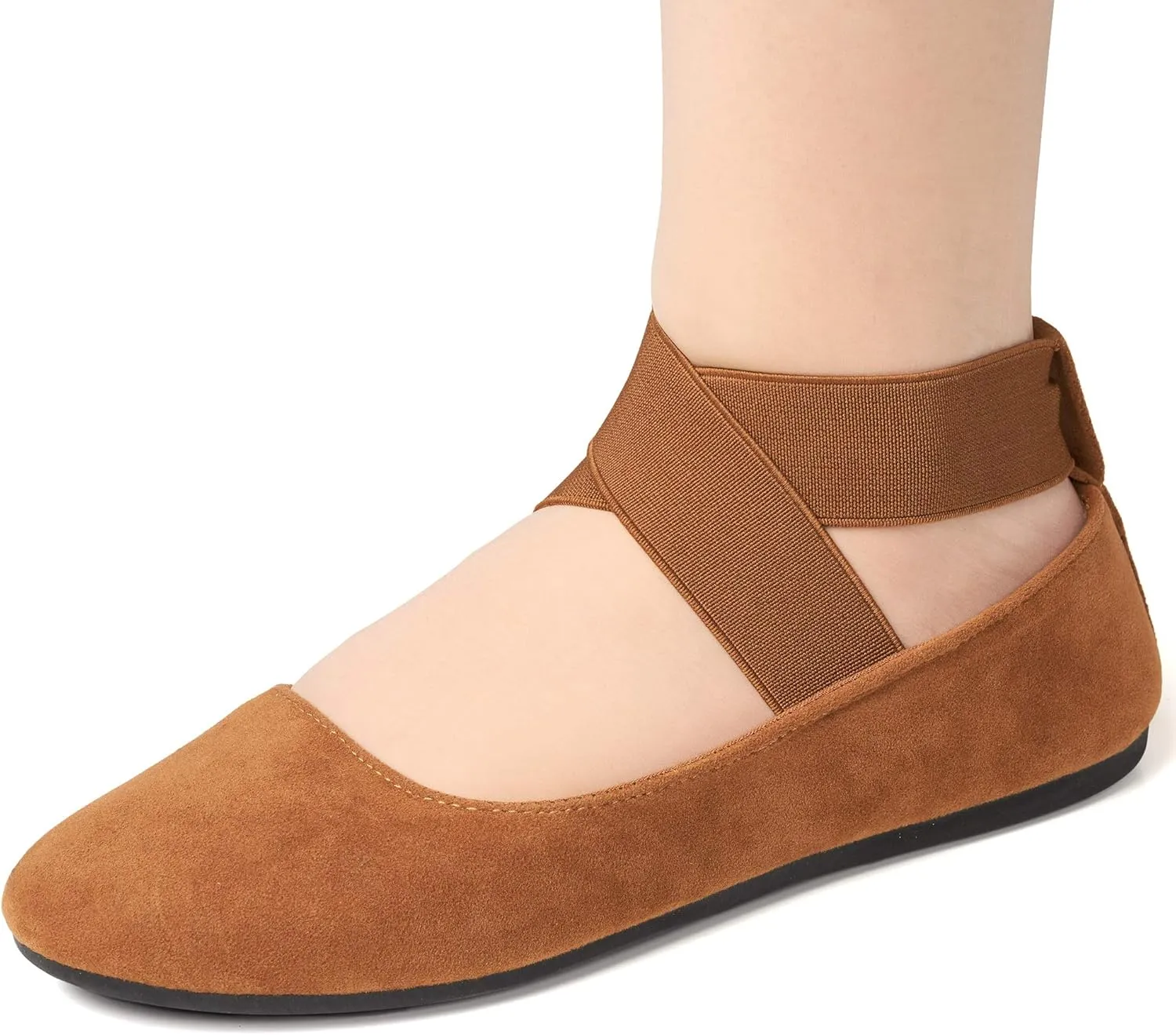 Alpine Swiss Peony Womens Ballet Flats Elastic Ankle Strap Shoes Slip On Loafers - Order 1 Size up Runs Small