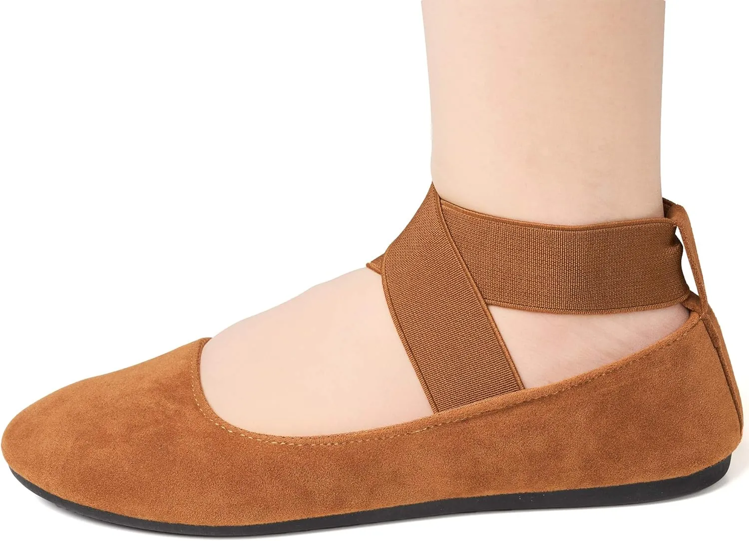 Alpine Swiss Peony Womens Ballet Flats Elastic Ankle Strap Shoes Slip On Loafers - Order 1 Size up Runs Small
