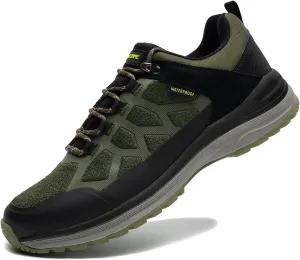 ANJOUFEMME Waterproof Hiking Shoes for Men Lightweight Breathable Trekking Trails Shoes Outdoor