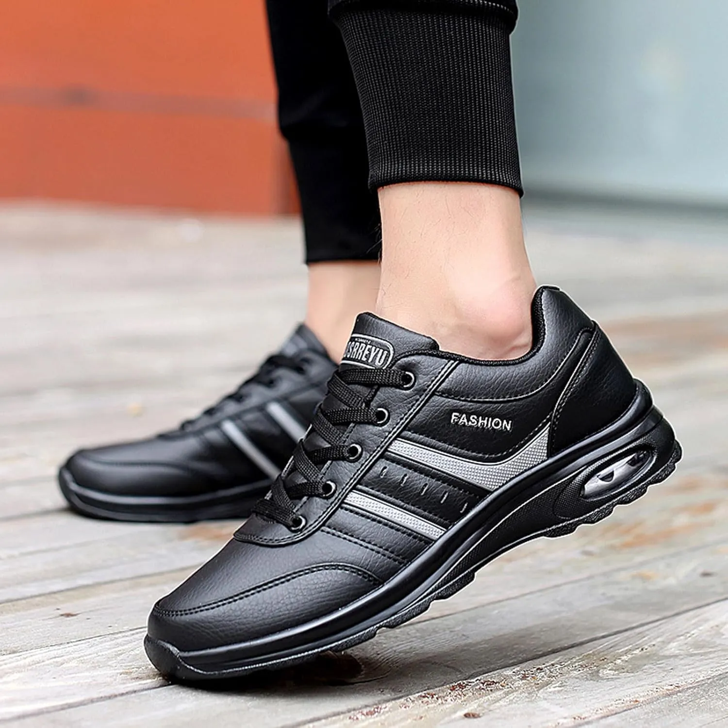 Arch Support Non Slip Minimalist Shoes for Men Supportive Running Athletic Sneaker Casual Elderly Lace Up Shoes