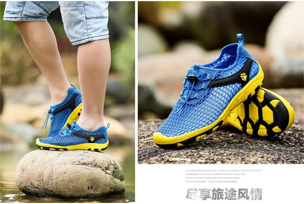 BaronHong Men's Quick Dry Hiking Shoes Barefoot Mesh Lightweight Outdoor Training Water Walking Shoes