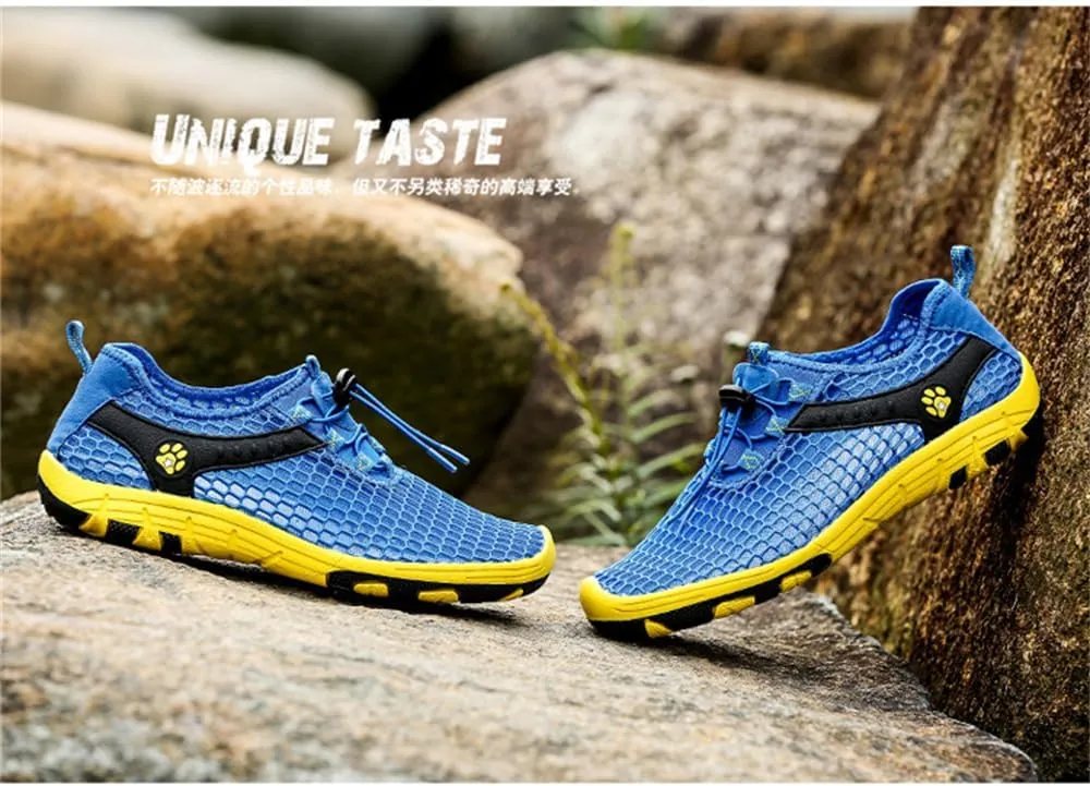 BaronHong Men's Quick Dry Hiking Shoes Barefoot Mesh Lightweight Outdoor Training Water Walking Shoes