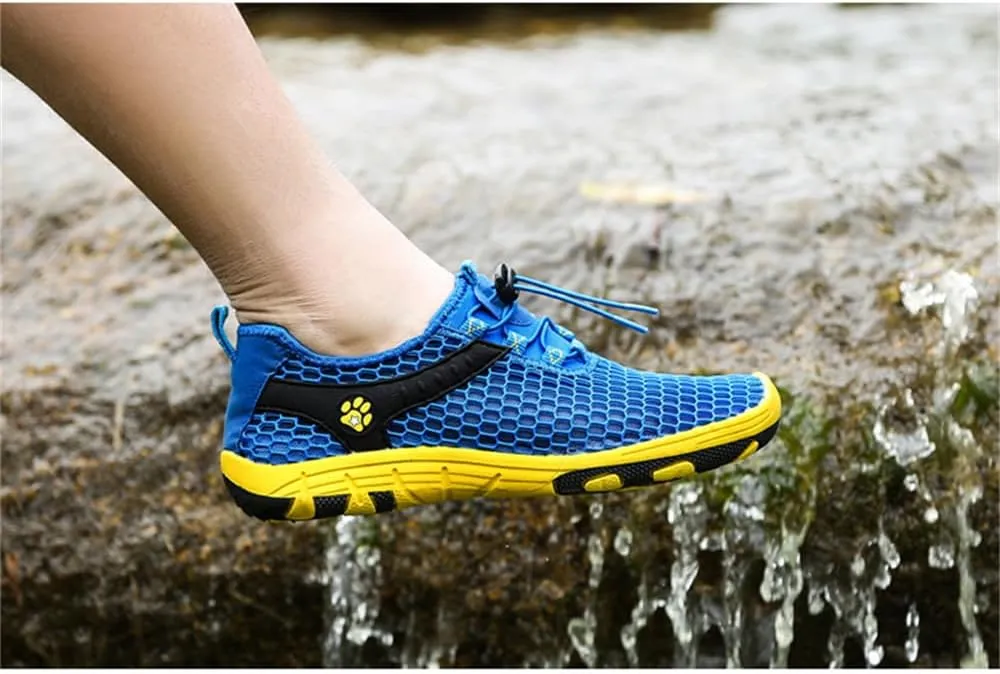 BaronHong Men's Quick Dry Hiking Shoes Barefoot Mesh Lightweight Outdoor Training Water Walking Shoes