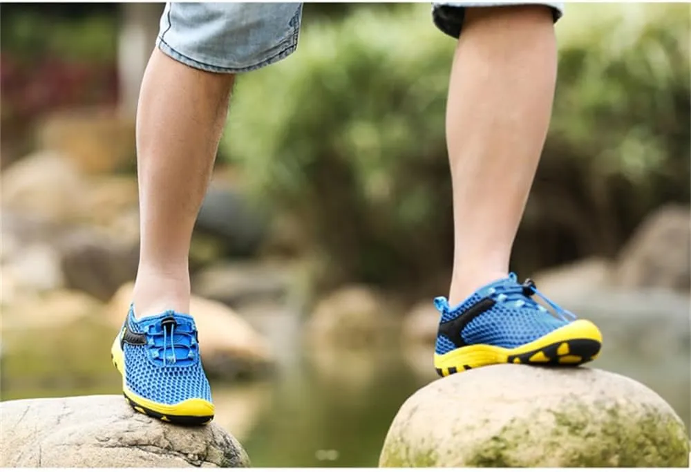 BaronHong Men's Quick Dry Hiking Shoes Barefoot Mesh Lightweight Outdoor Training Water Walking Shoes