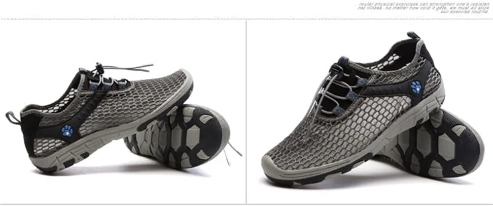 BaronHong Men's Quick Dry Hiking Shoes Barefoot Mesh Lightweight Outdoor Training Water Walking Shoes