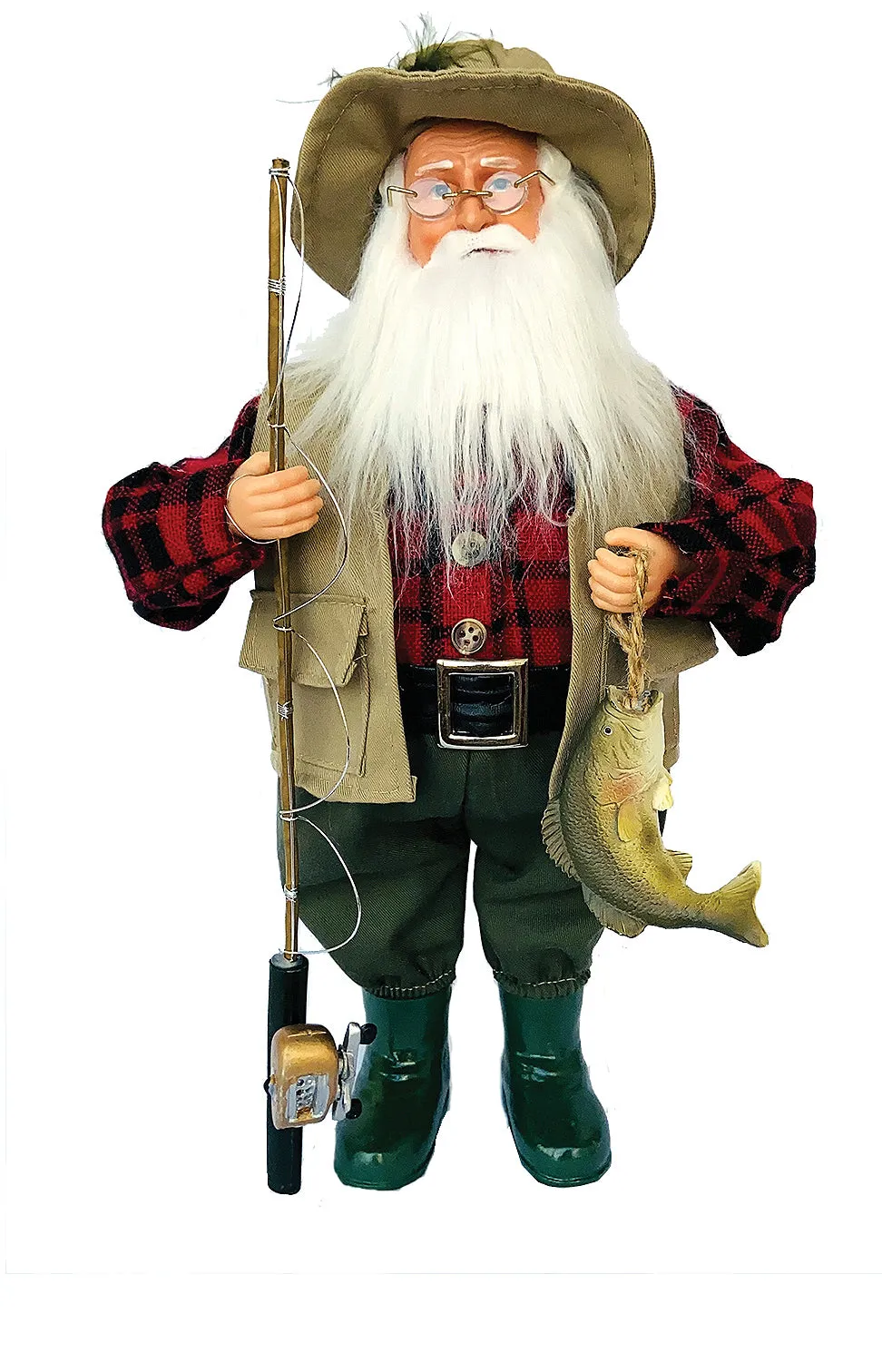 Bass Fishing - 15" Santa