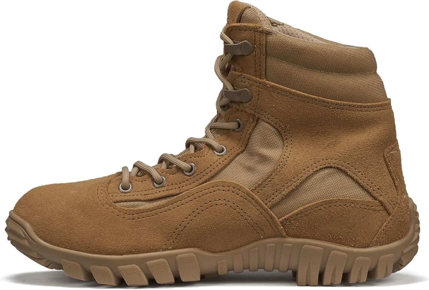 Belleville 763 6 Waterproof Hybrid Assault Combat Boots for Men - Full-Grain Desert Tan Leather with Breathable Gore-Tex Lining and Vibram Ibex Outsole; Berry Compliant