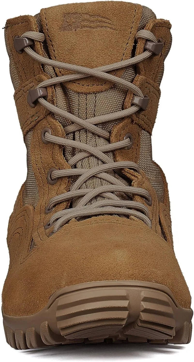 Belleville 763 6 Waterproof Hybrid Assault Combat Boots for Men - Full-Grain Desert Tan Leather with Breathable Gore-Tex Lining and Vibram Ibex Outsole; Berry Compliant