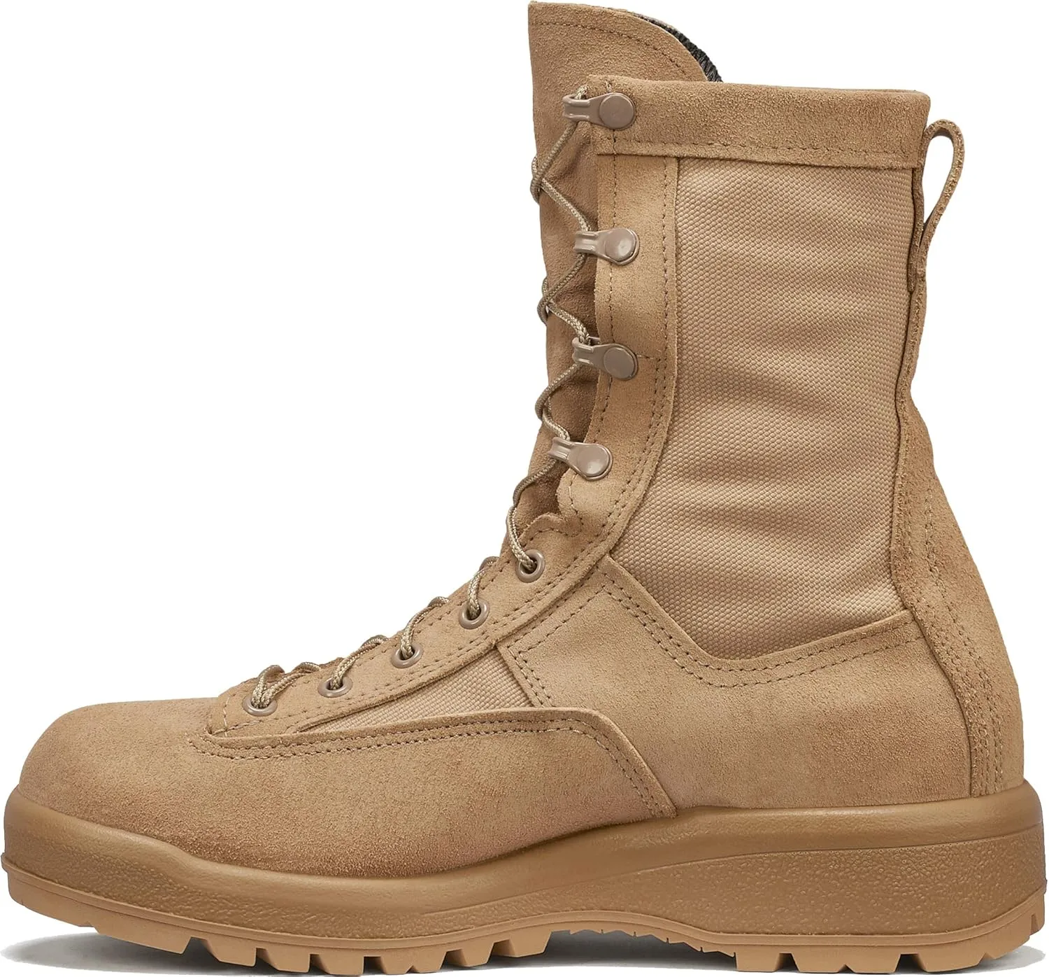 Belleville 790 8 Waterproof Flight and Combat Boots for Men - Desert Tan Leather with Vanguard Premium Cushioning and Vibram Sierra Traction Outsole; Berry Compliant
