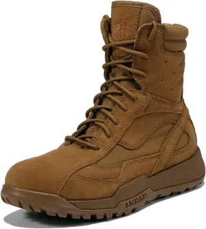 Belleville BV505 8 AMRAP Athletic Field Boot - Coyote Brown Leather & Nylon Combat Boots for Men, Moisture-Wicking Lining, TPU Midsole, and Rubber Outsole