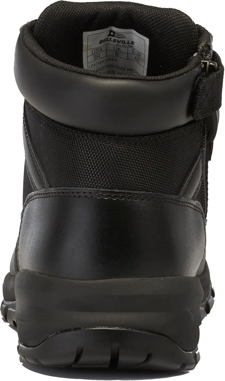 Belleville Spear Point BV915Z WP Lightweight Waterproof Black Tactical Boots for Men with Zipper - Designed for Police, EMS, and Security Personnel with Zone Traction Outsole