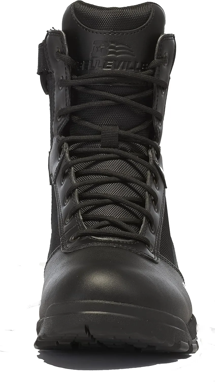 Belleville Spear Point BV918Z 8 Lightweight Black Tactical Boots for Men with Zipper - Designed for Police, EMS, and Security Personnel with Zone Traction Rubber Outsole