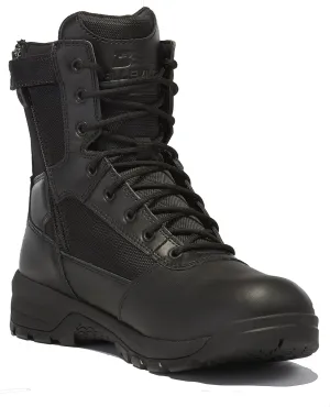 Belleville Spear Point BV918Z 8 Lightweight Black Tactical Boots for Men with Zipper - Designed for Police, EMS, and Security Personnel with Zone Traction Rubber Outsole