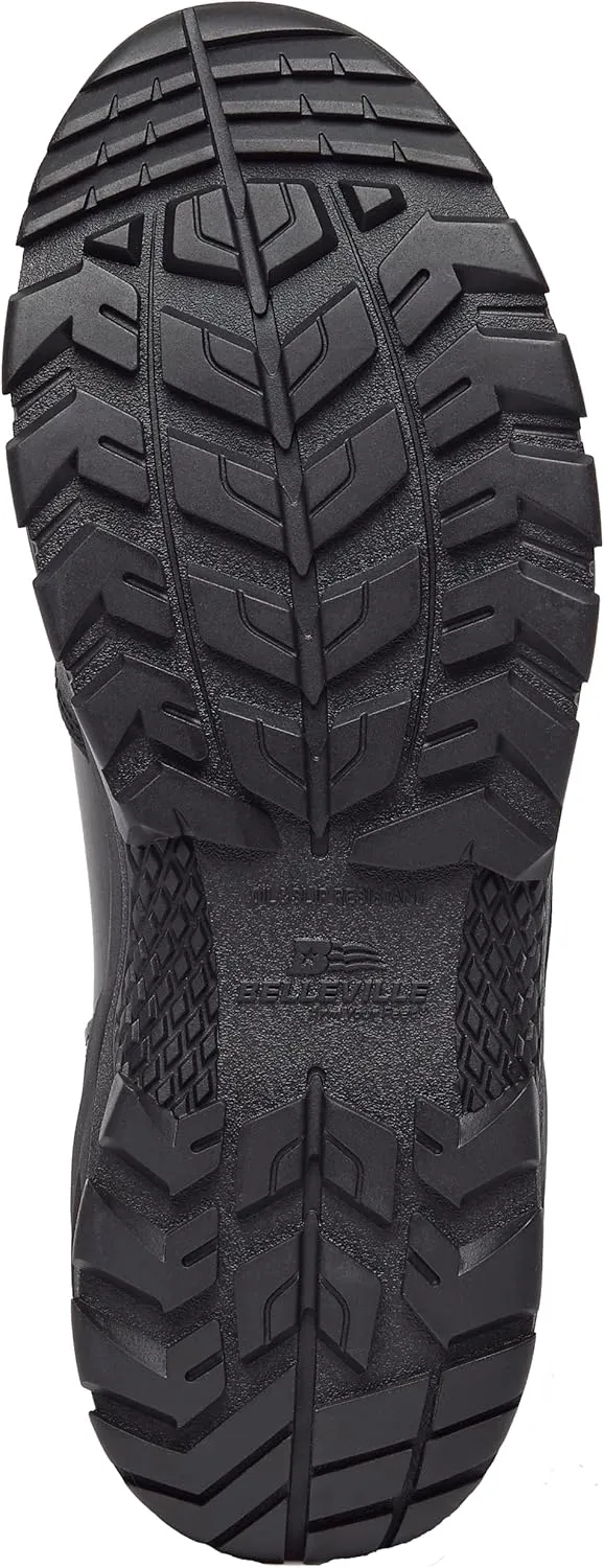 Belleville Spear Point BV918Z 8 Lightweight Black Tactical Boots for Men with Zipper - Designed for Police, EMS, and Security Personnel with Zone Traction Rubber Outsole