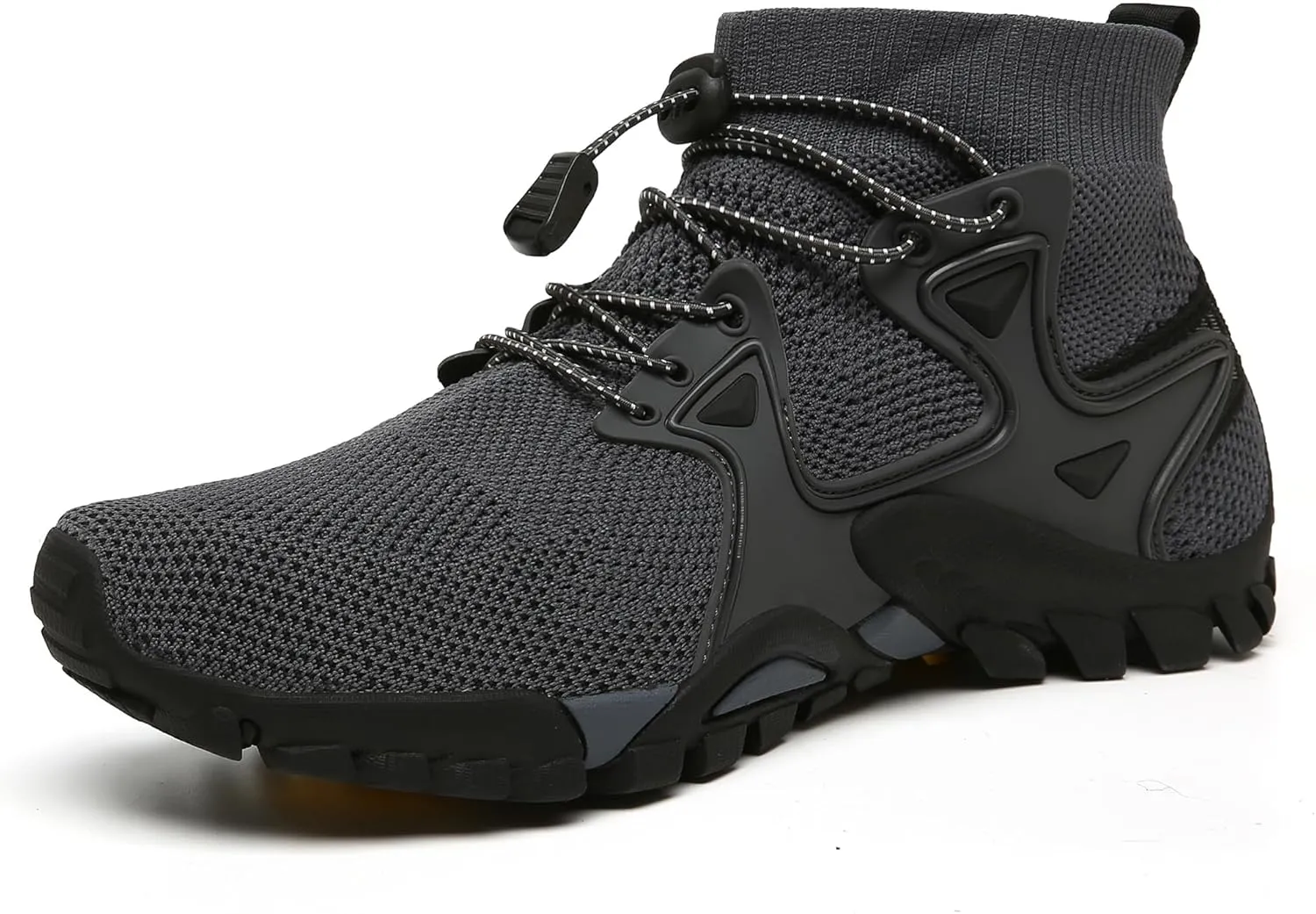 BEONZUL Men's Hiking Shoes Outdoor Lightweight Mesh Water Shoes Anti Slip Ankle Breathable Hike Trekking Trails Shoes