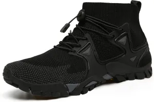BEONZUL Men's Hiking Shoes Outdoor Lightweight Mesh Water Shoes Anti Slip Ankle Breathable Hike Trekking Trails Shoes
