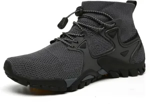 BEONZUL Men's Hiking Shoes Outdoor Lightweight Mesh Water Shoes Anti Slip Ankle Breathable Hike Trekking Trails Shoes