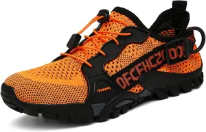 BEONZUL Men's Waterproof Hiking Shoes Outdoor Comfortable Lightweight Anti Slip Ankle Breathable Hike Trekking Trails Shoes