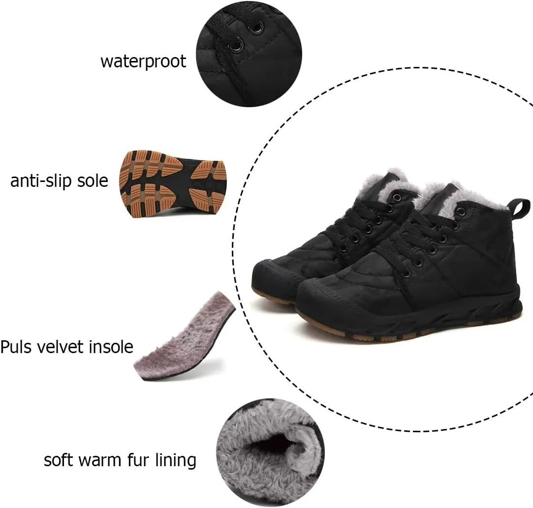 Boys Snow Boots Winter Waterproof Slip Resistant Cold Weather ShoesLittle Kid/Big Kid