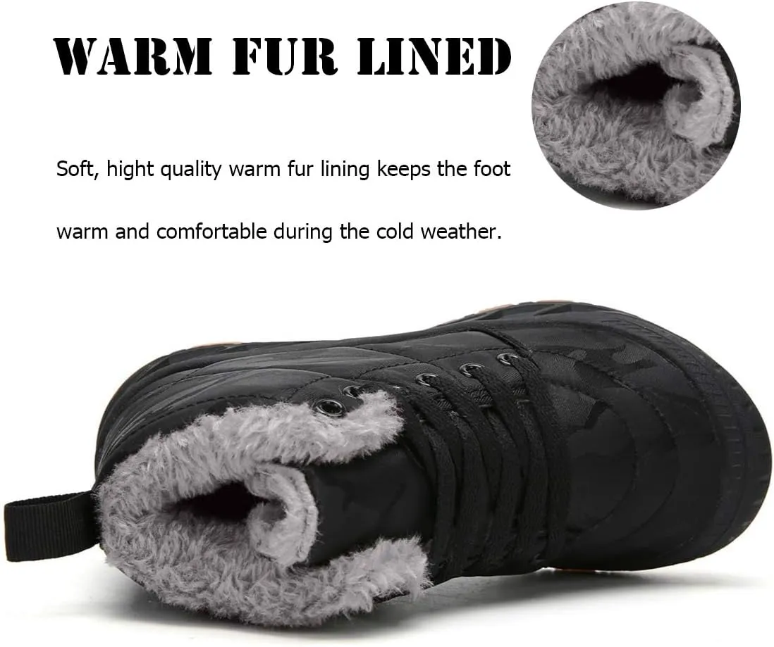 Boys Snow Boots Winter Waterproof Slip Resistant Cold Weather ShoesLittle Kid/Big Kid