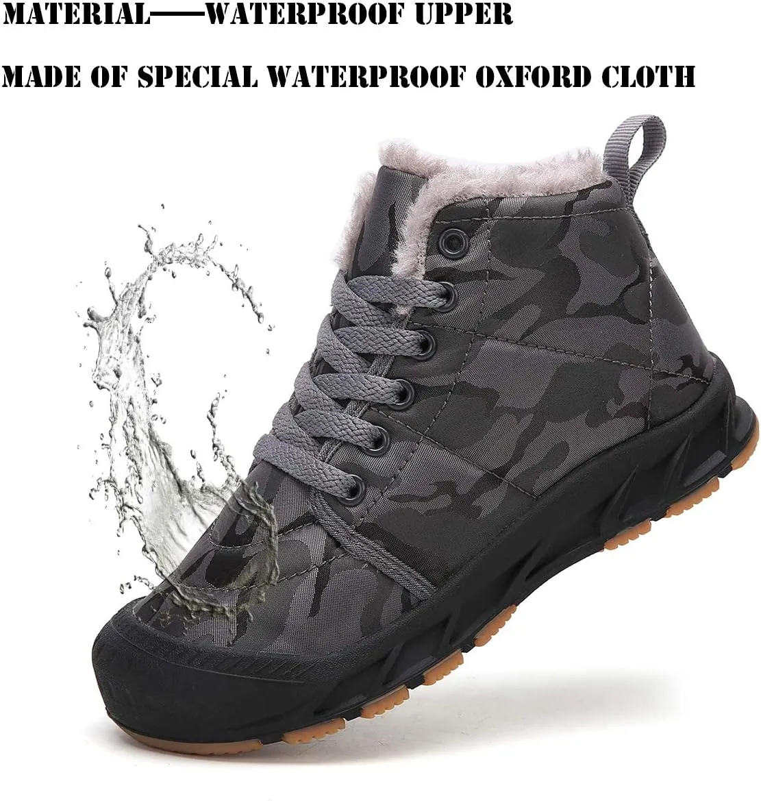 Boys Snow Boots Winter Waterproof Slip Resistant Cold Weather ShoesLittle Kid/Big Kid