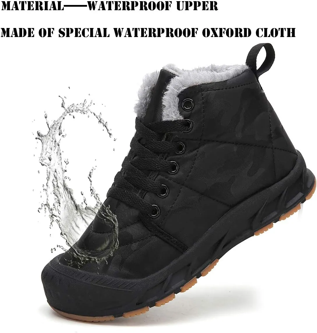 Boys Snow Boots Winter Waterproof Slip Resistant Cold Weather ShoesLittle Kid/Big Kid