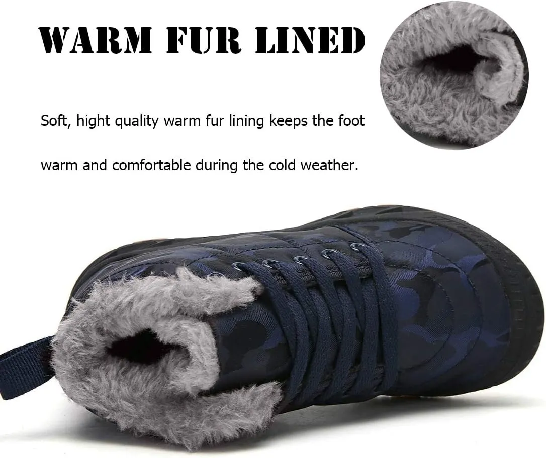 Boys Snow Boots Winter Waterproof Slip Resistant Cold Weather ShoesLittle Kid/Big Kid
