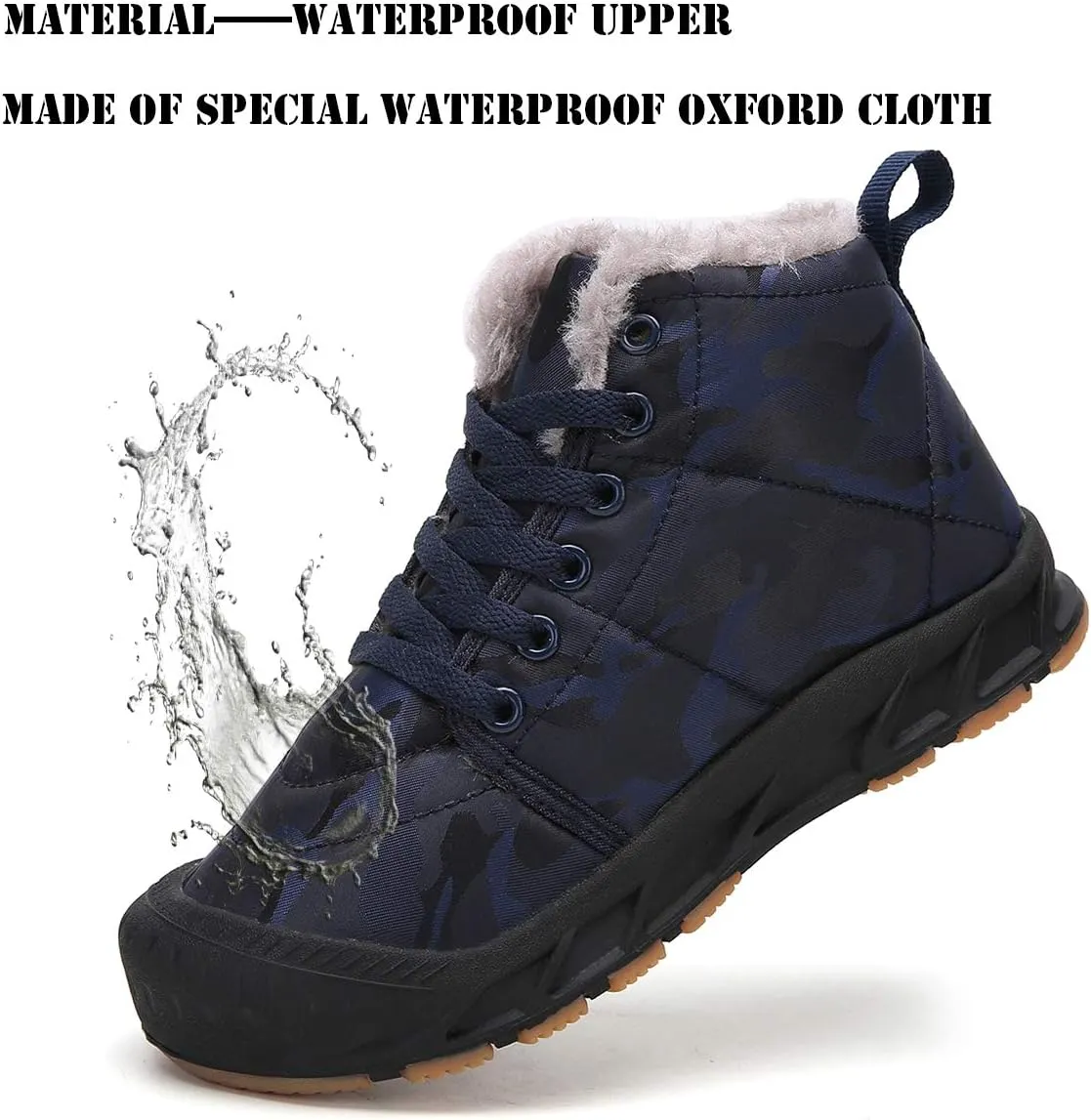 Boys Snow Boots Winter Waterproof Slip Resistant Cold Weather ShoesLittle Kid/Big Kid