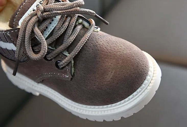 Boys Winter Boots Warm Ankle-high Shoes Outdoor Sports Non-Slip Hiking Shoes Winter Shoes Antiskid Boots for Kids