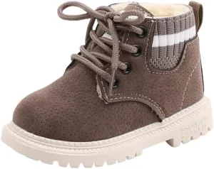 Boys Winter Boots Warm Ankle-high Shoes Outdoor Sports Non-Slip Hiking Shoes Winter Shoes Antiskid Boots for Kids