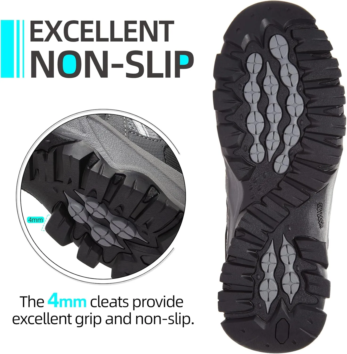 CAMELSPORTS Mens Hiking Shoes Low Top Walking Hiking Shoes for Men Outdoor Ankle Support Breathable Trekking Trails Shoes Hiking Sneakers Mens