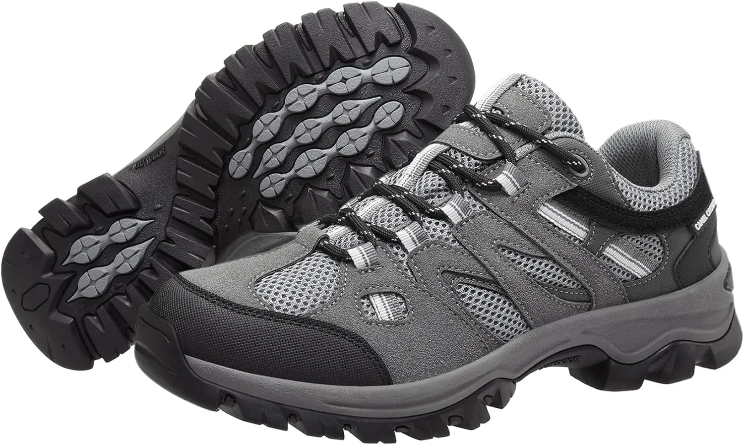 CAMELSPORTS Mens Hiking Shoes Low Top Walking Hiking Shoes for Men Outdoor Ankle Support Breathable Trekking Trails Shoes Hiking Sneakers Mens