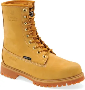 Carolina Journeyman 8 Insulated Waterproof Work Boots - Nubuck Leather with 200G Insulation, and Oil & Slip-Resistant Rubber Lug Outsole, EH Rated