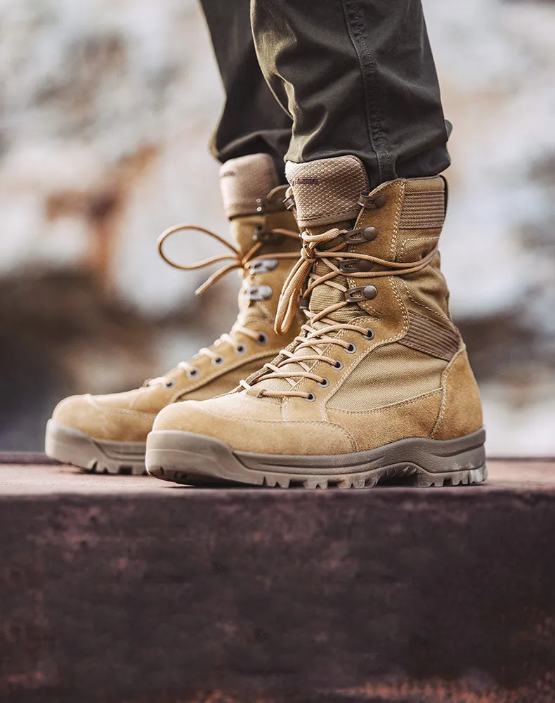 Desert Leather High-Top Outdoor Work Men's Tactical Boot