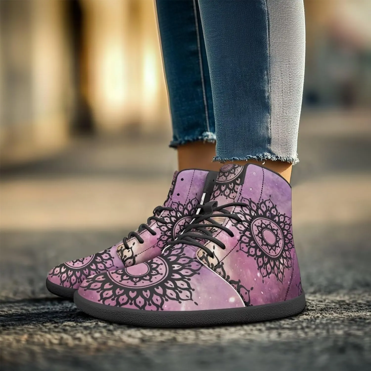 Ethnic Mandala Unisex Minimalist Wide Barefoot Shoes Women Zero Drop Sneaker Men's Wide Trail-Running Shoes