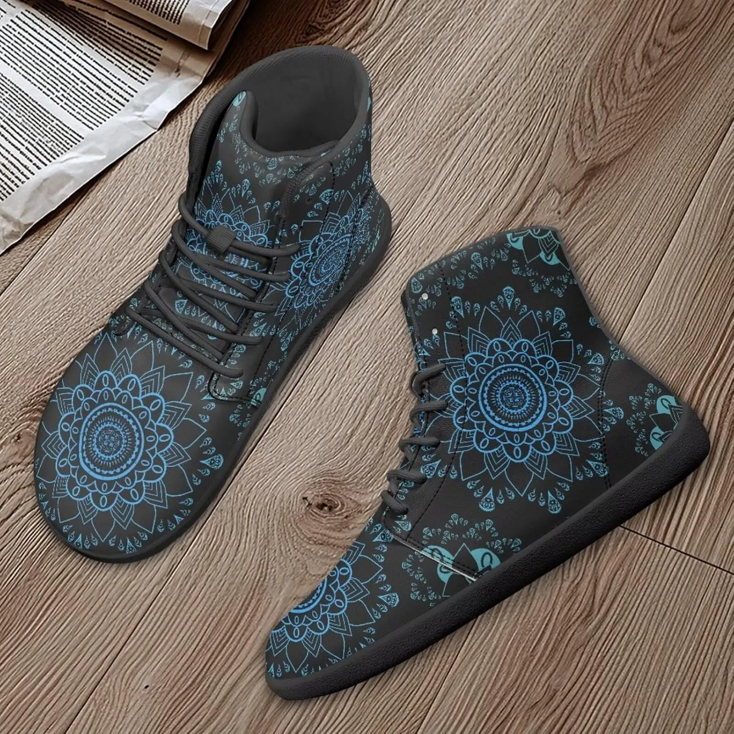 Ethnic Mandala Unisex Minimalist Wide Barefoot Shoes Women Zero Drop Sneaker Men's Wide Trail-Running Shoes